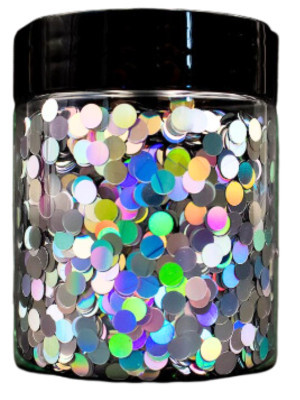 Dipon 3d effekt pigment - Ezüst konfetti (4mm) -  (5 gr)