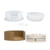 Silicone mold - holder and 4 coasters round